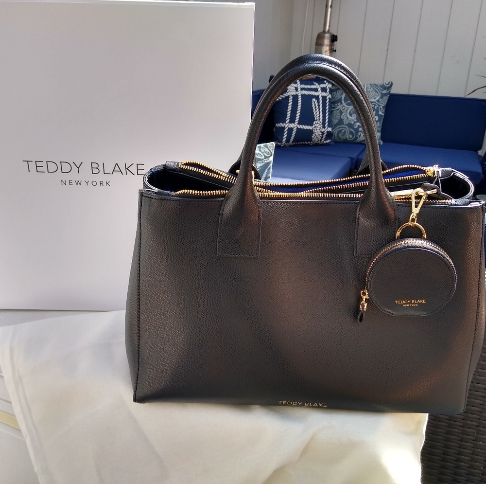 Teddy Blake Bella Palmelatto 15" Black / Blue w/ matching coin purse Black / Red